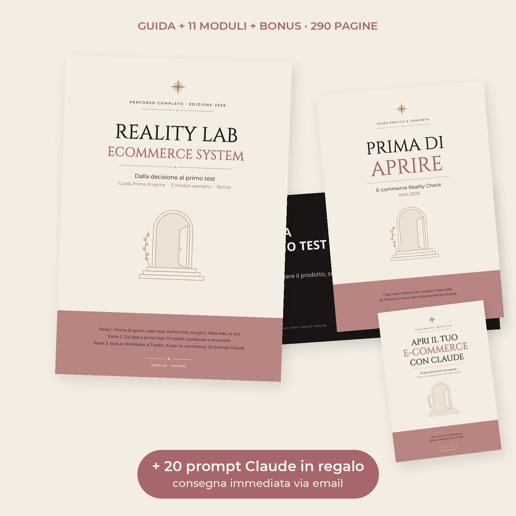 Reality Lab Ecommerce System: guida e moduli